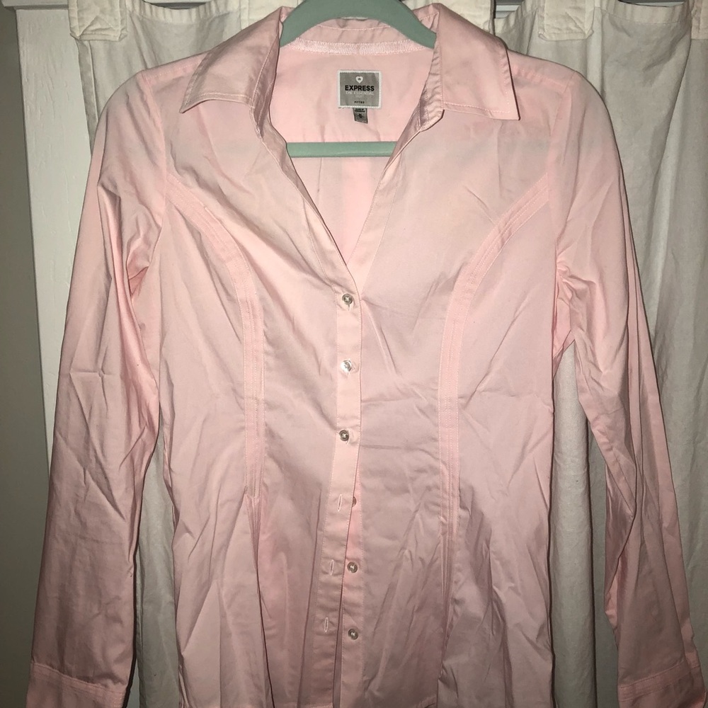 A bundle of two Express button down shirts.